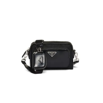 PRADA BANDOLERA TRIANGLE-LOGO MESSENGER BAG 2VH130 (22*14*3.5cm) 